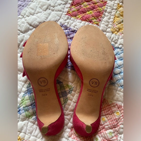 Veronica Beard Sequined Flower Suede Mules - Picture 5 of 6